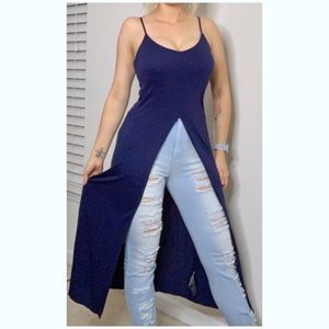 Guess navy blue high low top